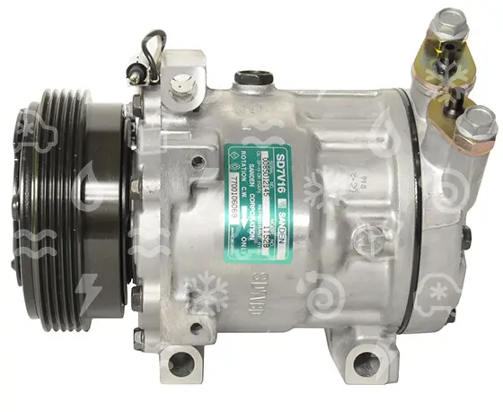kompresor SANDEN 7V16 model 1152, řemenice 117 mm - PV5, 12V